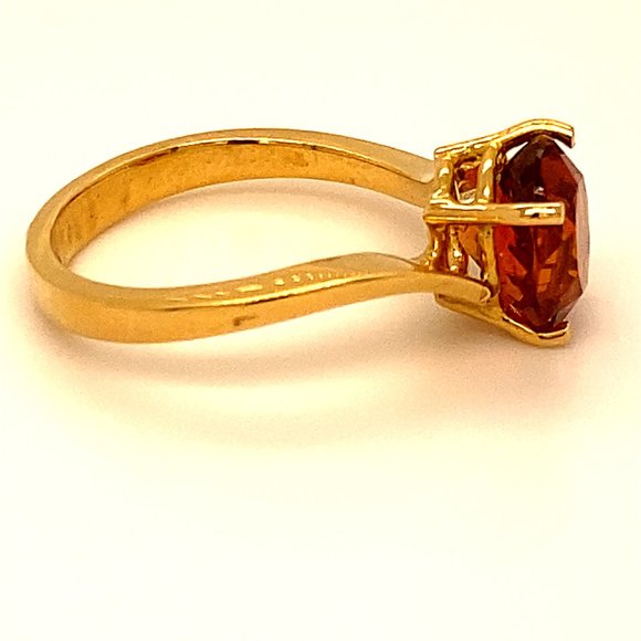 Spessartine 5.15ct Solid 18K Yellow Gold Ring - Picture 3 of 6